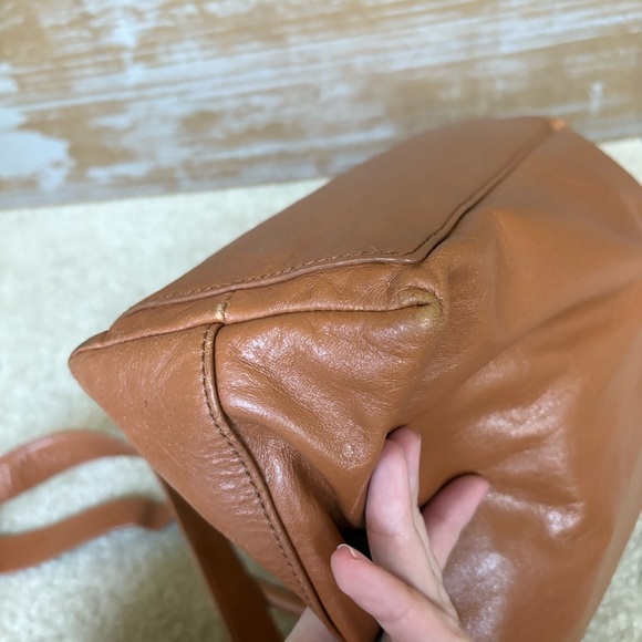 Tory Burch Dena Crossbody Purse Brown Leather Preppy Classic Gold Hardware - Picture 15 of 16